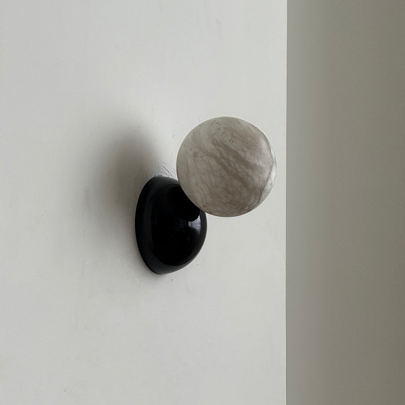 Arca Lampe Murale en Marbre et Métal Style Minimaliste Moderne Eclipse