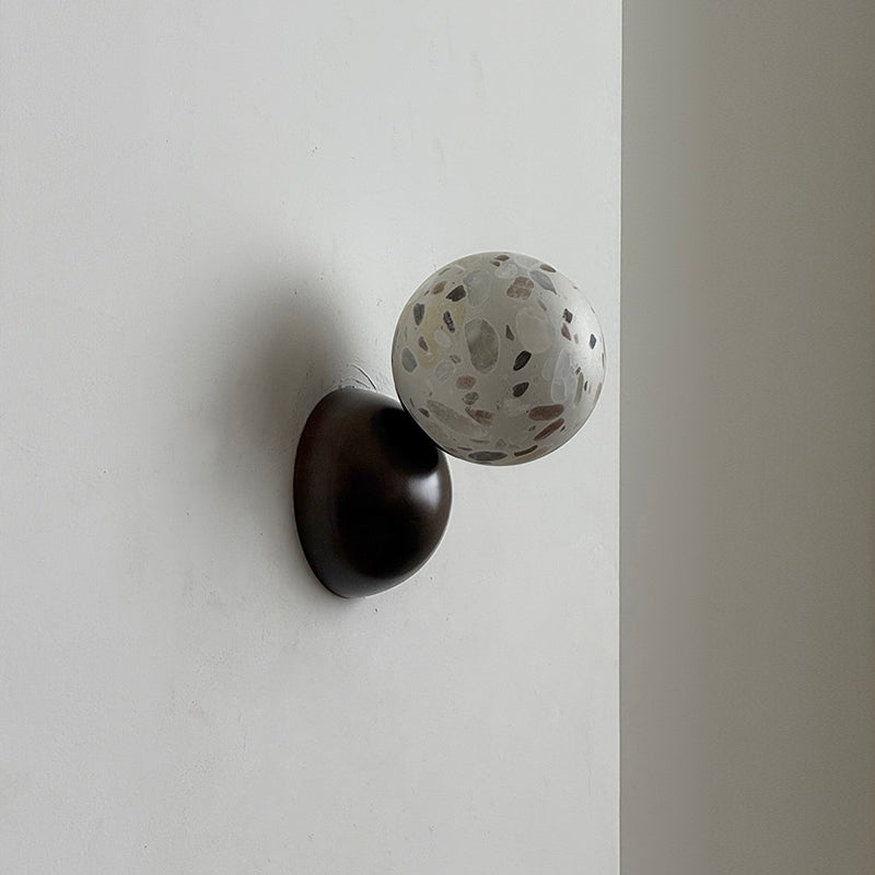 Arca Lampe Murale en Marbre et Métal Style Minimaliste Moderne Eclipse