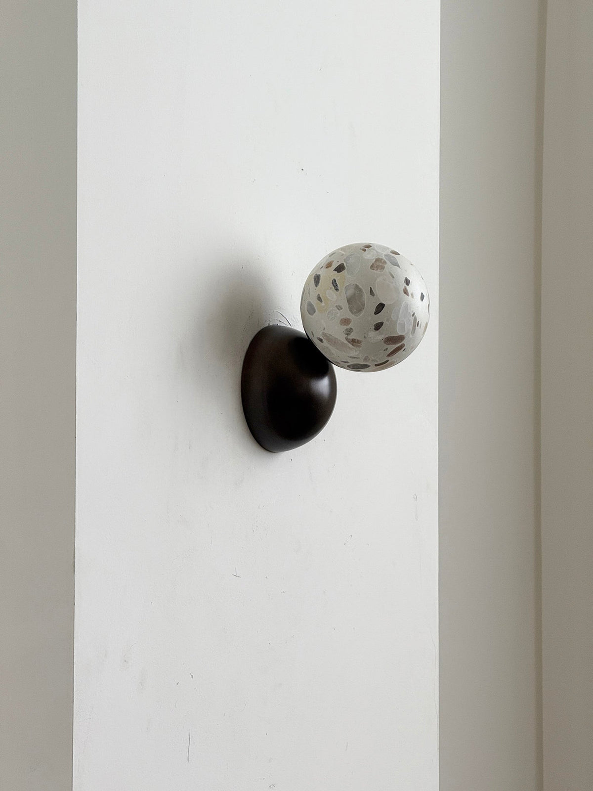 Arca Lampe Murale en Marbre et Métal Style Minimaliste Moderne Eclipse