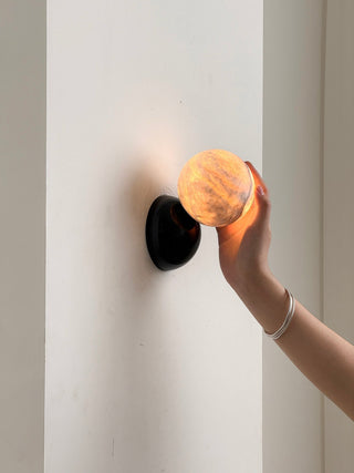 Arca Lampe Murale en Marbre et Métal Style Minimaliste Moderne Eclipse