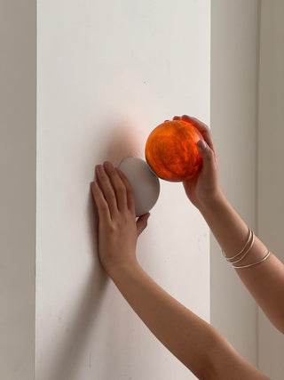 Arca Lampe Murale en Marbre et Métal Style Minimaliste Moderne Eclipse