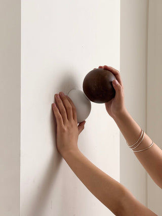 Arca Lampe Murale en Marbre et Métal Style Minimaliste Moderne Eclipse