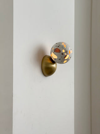 Arca Lampe Murale en Marbre et Métal Style Minimaliste Moderne Eclipse