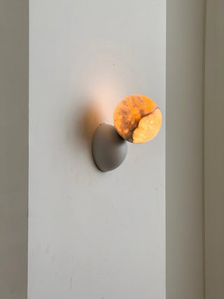 Arca Lampe Murale en Marbre et Métal Style Minimaliste Moderne Eclipse
