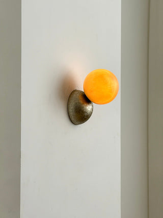 Arca Lampe Murale en Marbre et Métal Style Minimaliste Moderne Eclipse