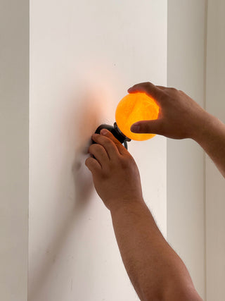 Arca Lampe Murale en Marbre et Métal Style Minimaliste Moderne Eclipse