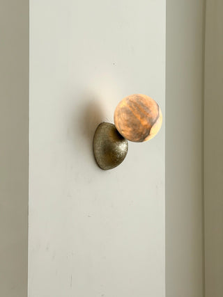 Arca Lampe Murale en Marbre et Métal Style Minimaliste Moderne Eclipse