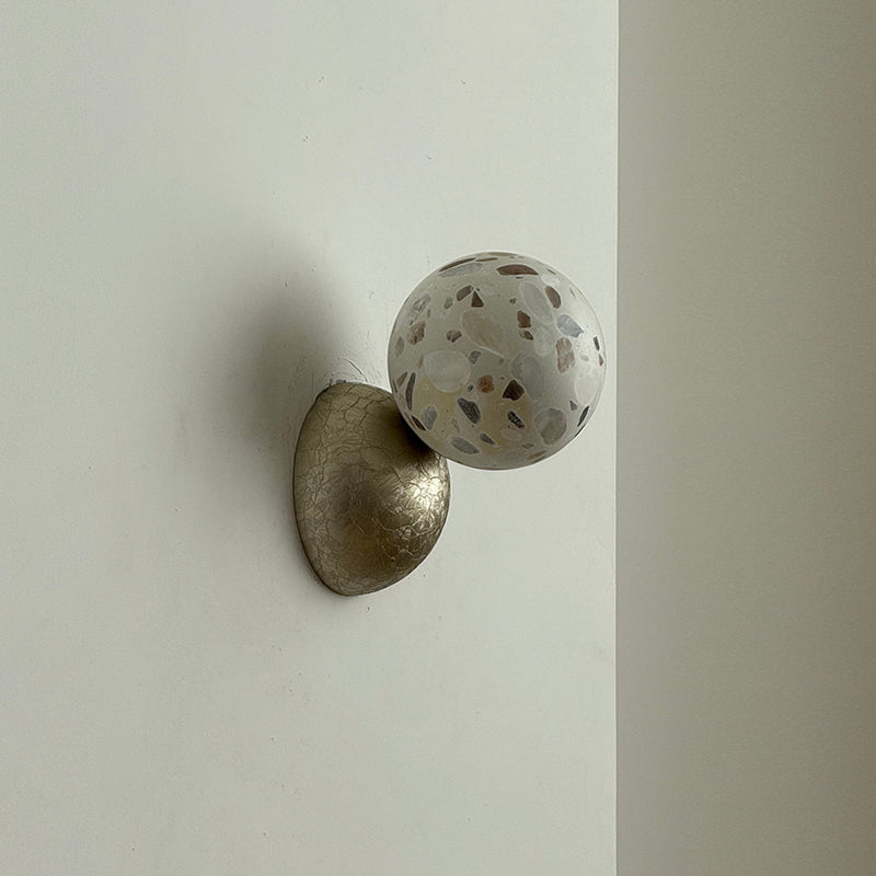 Arca Lampe Murale en Marbre et Métal Style Minimaliste Moderne Eclipse