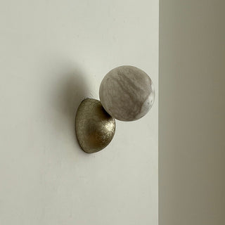 Arca Lampe Murale en Marbre et Métal Style Minimaliste Moderne Eclipse