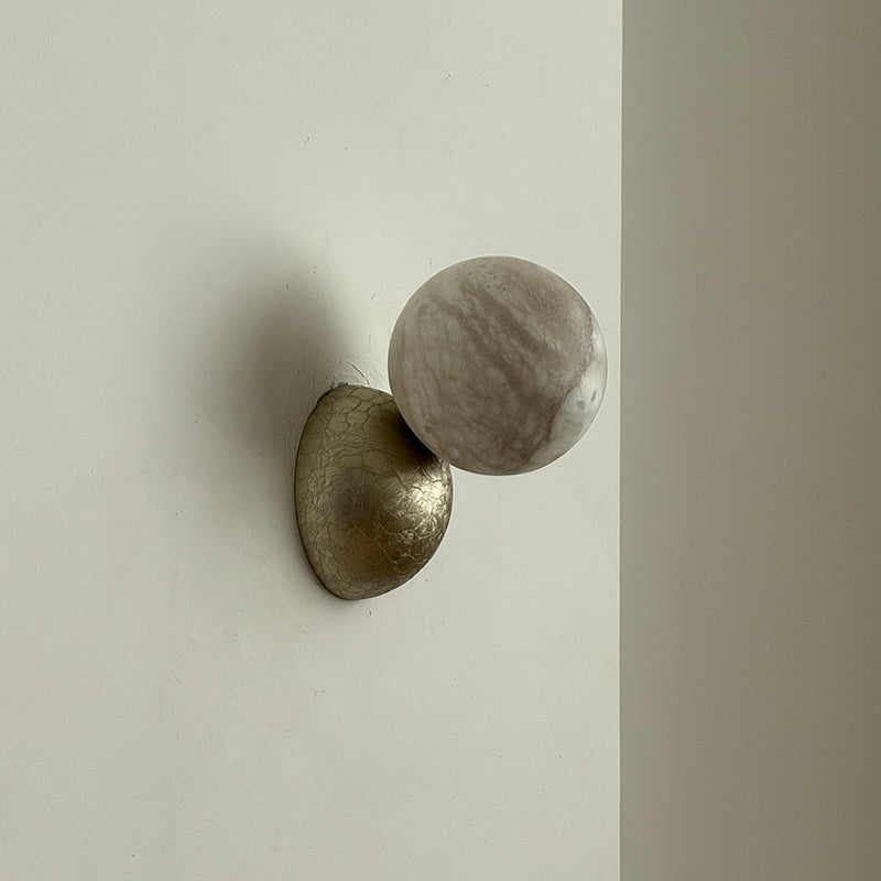 Arca Lampe Murale en Marbre et Métal Style Minimaliste Moderne Eclipse