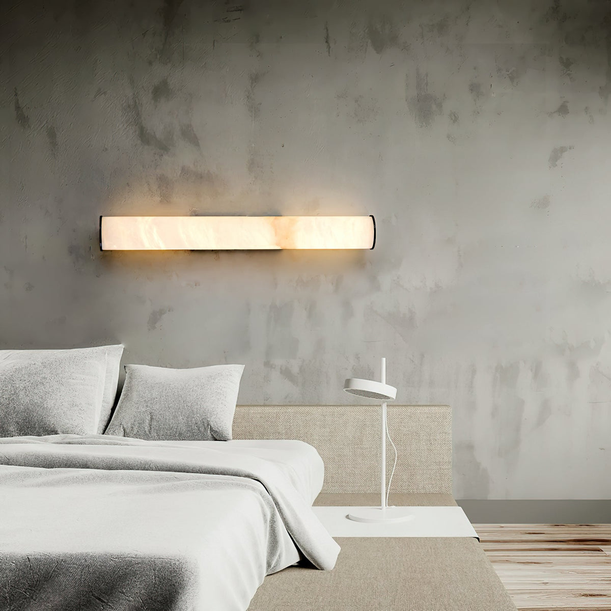 Arcus Lampe Murale Applique Style Élégant Minimaliste Moderne en Laiton et Albâtre