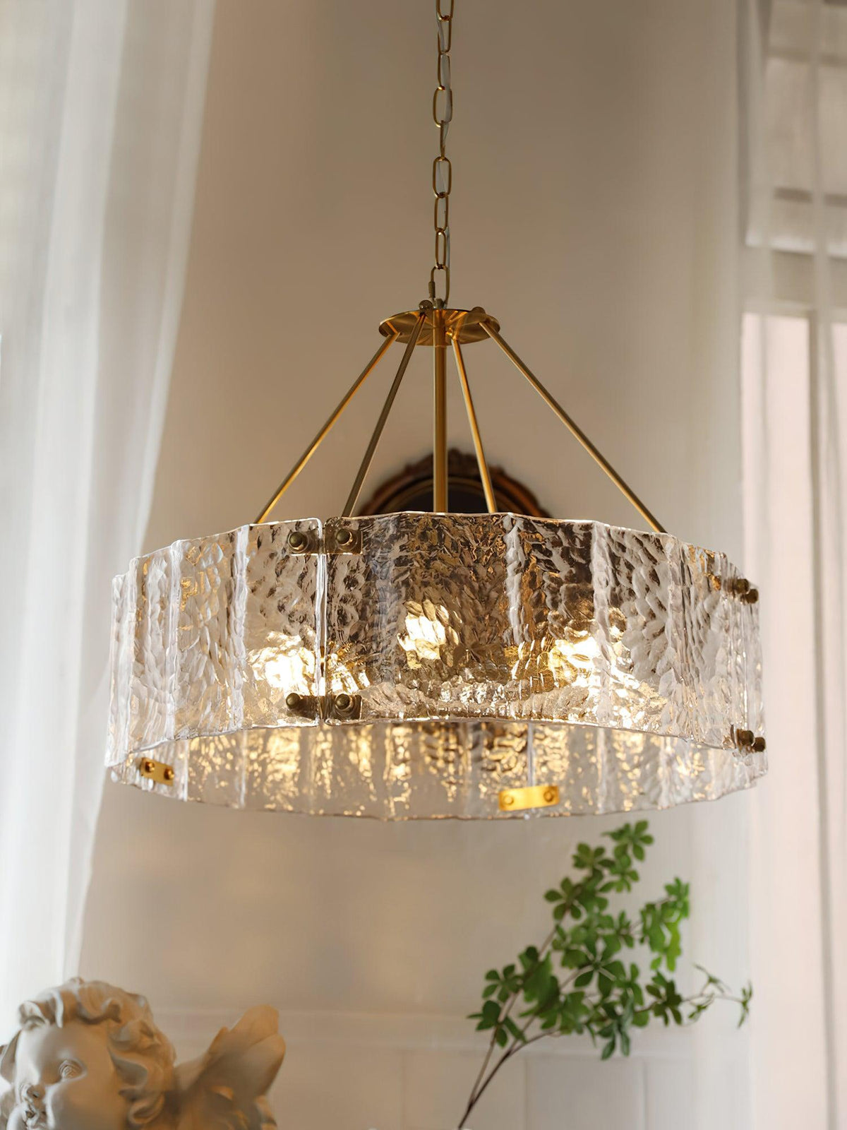 Lucaya Lustre Verre Texturé Clair Calvert
