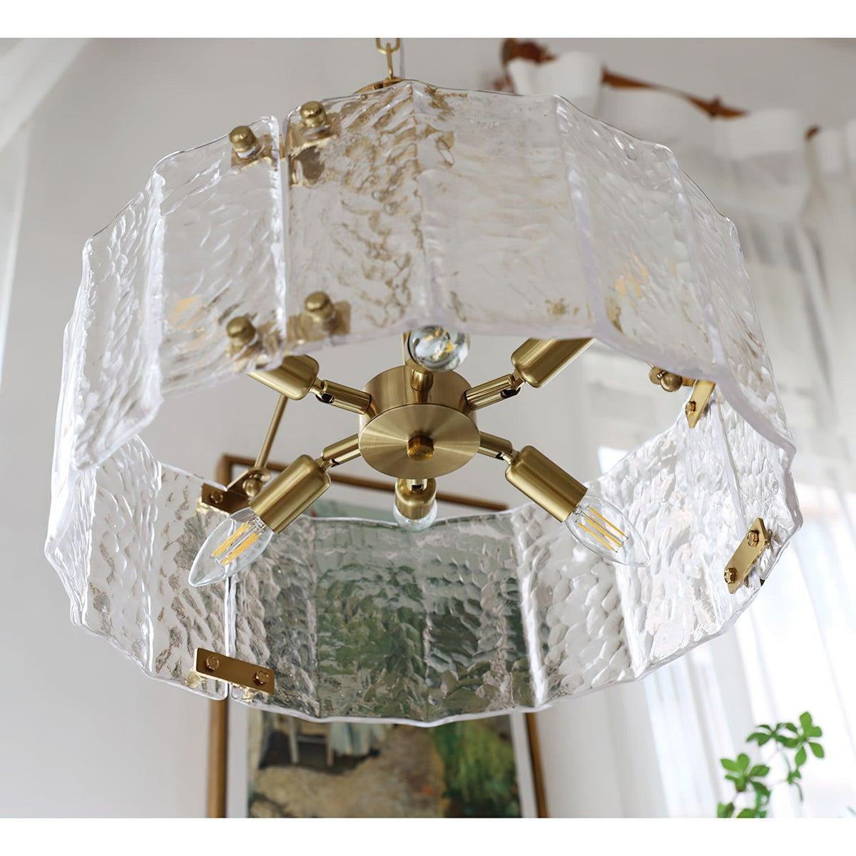 Lucaya Lustre Verre Texturé Clair Calvert
