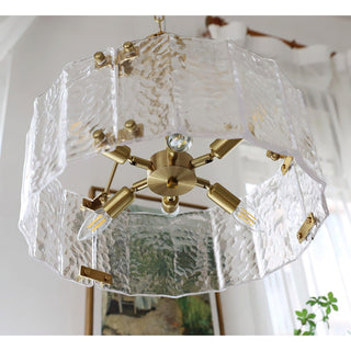 Lustra Lustre Verre Texturé Clair Calvert
