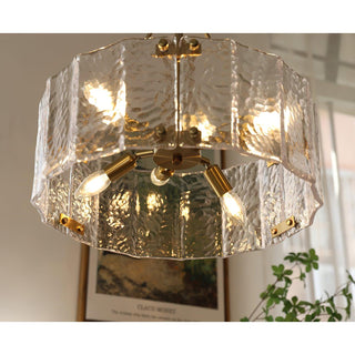 Lustra Lustre Verre Texturé Clair Calvert