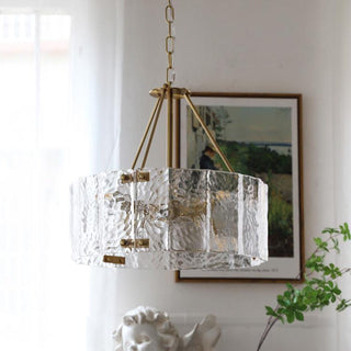 Lustra Lustre Verre Texturé Clair Calvert
