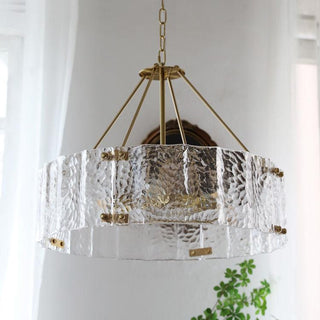 Lustra Lustre Verre Texturé Clair Calvert