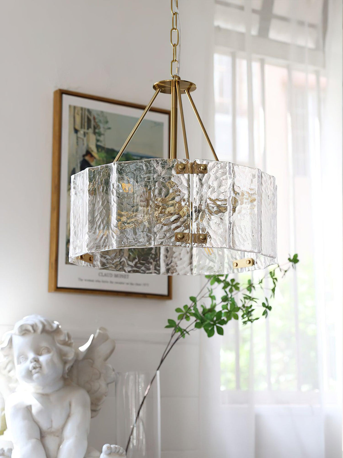 Lucaya Lustre Verre Texturé Clair Calvert