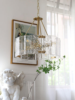 Lustra Lustre Verre Texturé Clair Calvert