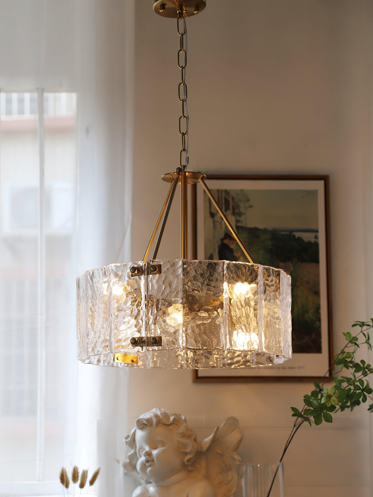Lucaya Lustre Verre Texturé Clair Calvert