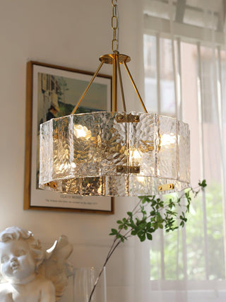 Lustra Lustre Verre Texturé Clair Calvert