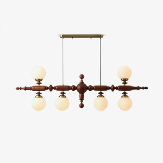 Isilira Suspension linéaire classique en bois et verre