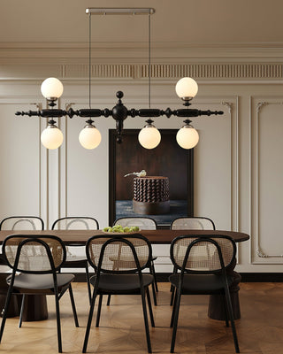Isilira Suspension linéaire classique en bois et verre