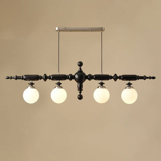 Isilira Suspension linéaire classique en bois et verre