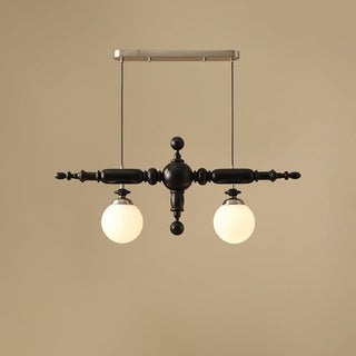 Isilira Suspension linéaire classique en bois et verre