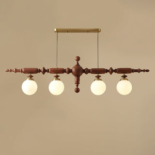 Isilira Suspension linéaire classique en bois et verre