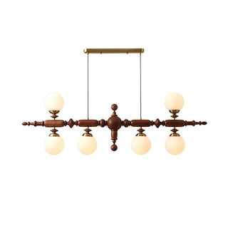 Isilira Suspension linéaire classique en bois et verre