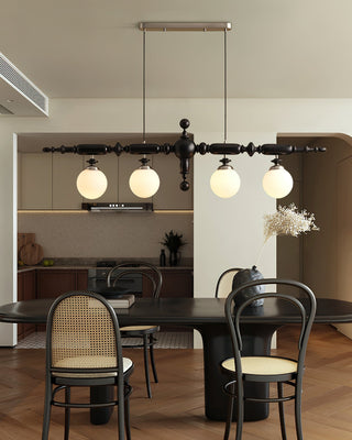 Isilira Suspension linéaire classique en bois et verre
