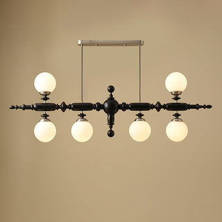 Isilira Suspension linéaire classique en bois et verre