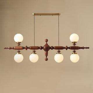 Isilira Suspension linéaire classique en bois et verre
