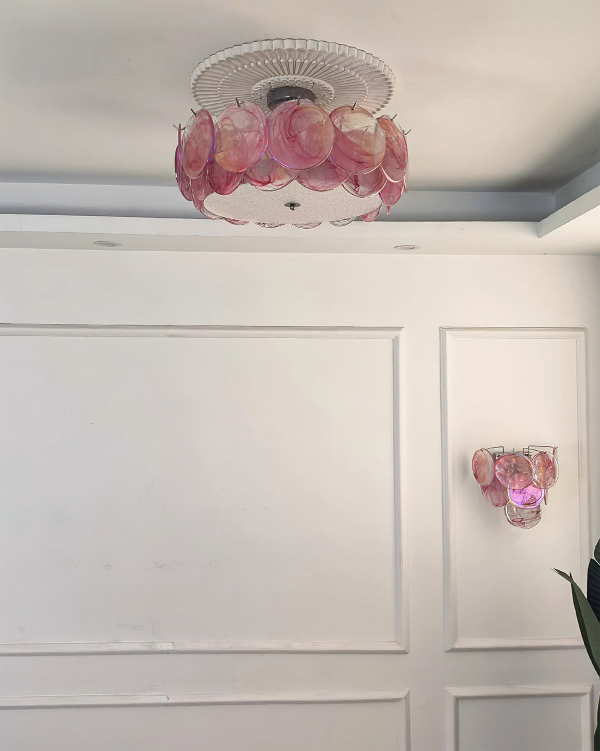 The small size (15.7" diameter) Camden Glass Ceiling Mount.