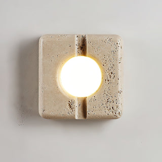 Kosmo Lampe Murale Style Minimaliste Moderne en Travertin Transparent