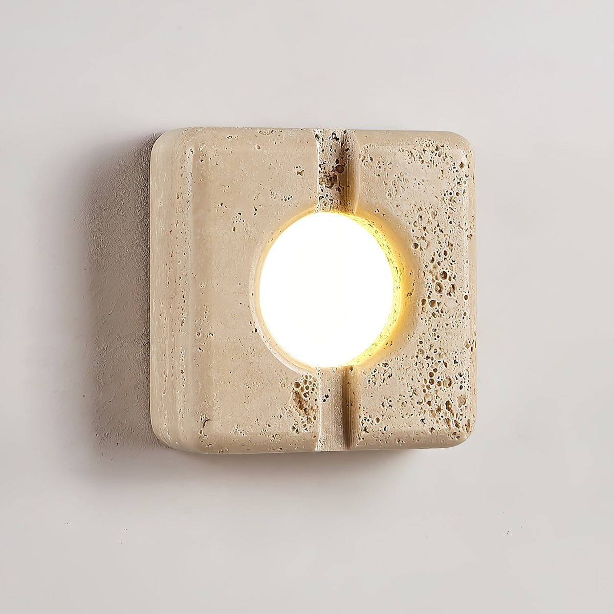 Kosmo Lampe Murale Style Minimaliste Moderne en Travertin Transparent