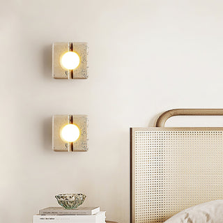 Kosmo Lampe Murale Style Minimaliste Moderne en Travertin Transparent