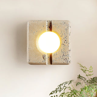 Kosmo Lampe Murale Style Minimaliste Moderne en Travertin Transparent