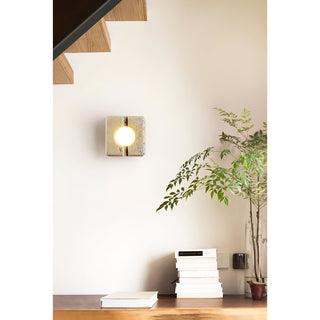 Kosmo Lampe Murale Style Minimaliste Moderne en Travertin Transparent