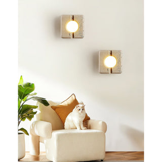Kosmo Lampe Murale Style Minimaliste Moderne en Travertin Transparent