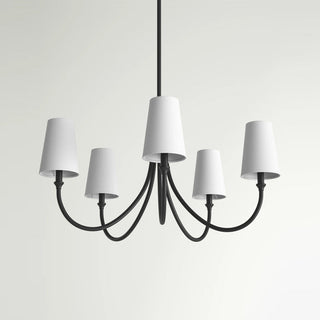 Premium Lustre Lumin Style Vintage-Industriel en Tissu et Métal