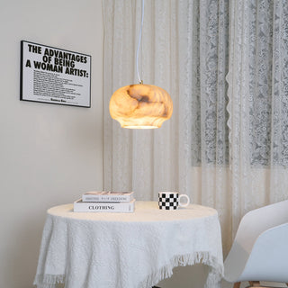 Miroir Suspension en Albâtre et Métal Minimaliste Moderne