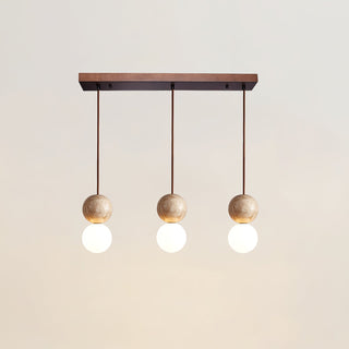 Luna Travertin Pendentif Lumière