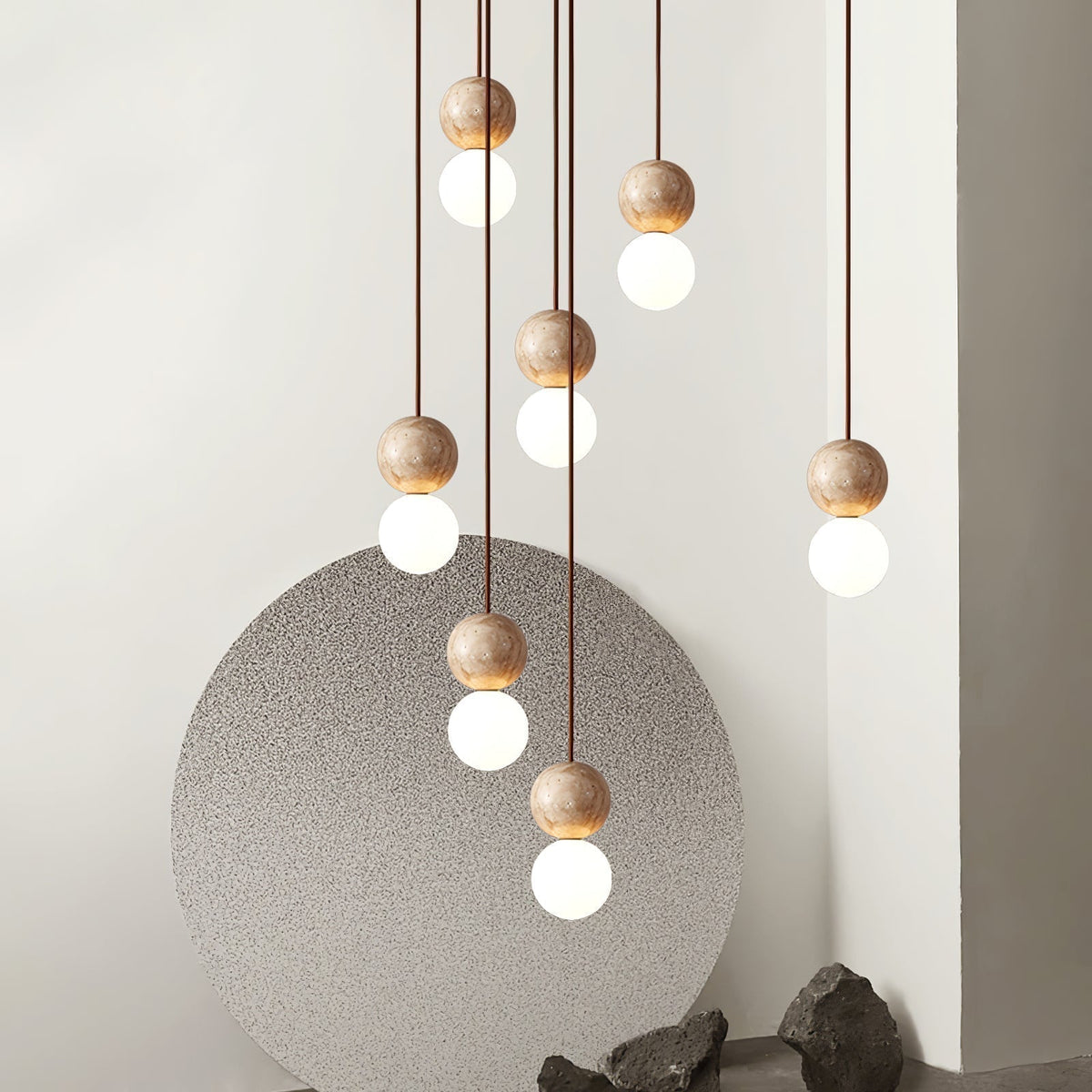 Eldiane Travertin Pendentif Lumière