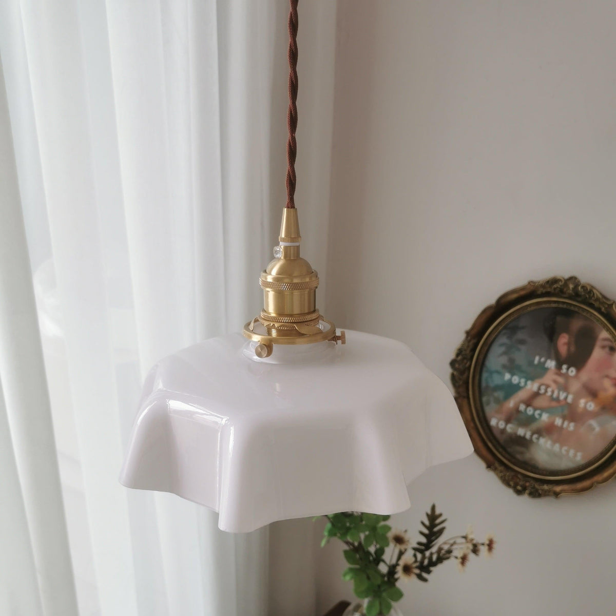 Civen Suspension Fleur  Verre