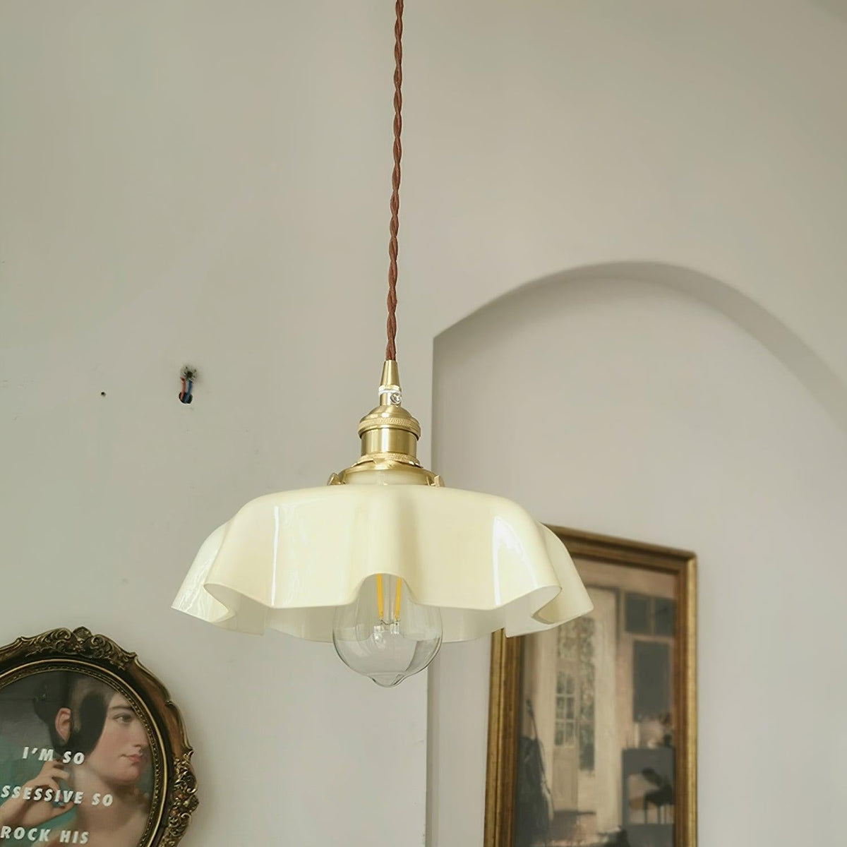 Civen Suspension Fleur  Verre