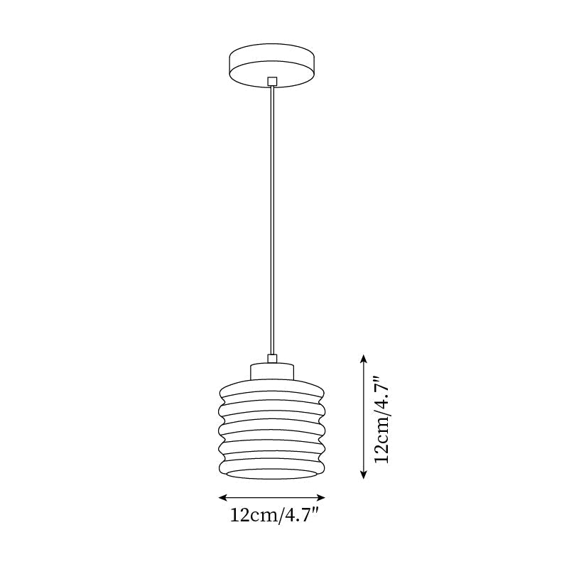 Ritta Pendant Light Travertine Ripple Shade Wabi-Sabi-Neutral Decor