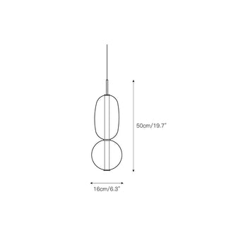 Zodore Prime Art Coloré Verre Suspension