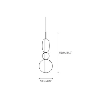 Zodore Prime Art Coloré Verre Suspension